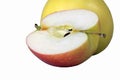 Sliced Ã¢â¬â¹Ã¢â¬â¹red apple isolated on white background Royalty Free Stock Photo